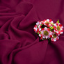 Chiffon crepe fabric 150 cm lightweight, airy, matte, for dresses, skirts, blouses, children’s clothing бордо, фото 3