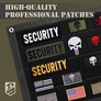 Набор шевронов 2 шт с липучкой SECURITY ОХРАНА 9х25 и 4,5х12,5 см, вышитый патч, фото 5
