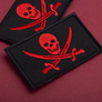 Набір шевронів 2 шт з липучкою Пірат Jolly Roger 5х8 см, фото 6