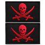 Набір шевронів 2 шт з липучкою Пірат Jolly Roger 5х8 см, фото 10