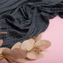 Silk Crepe Georgette Fabric, 108 g/m2, for evening dresses т/сіра, фото 3