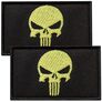 Set of chevrons 2 pcs with Velcro PUNISHER yellow skull 5x8 cm, фото 1 Set of chevrons 2 pcs with Velcro PUNISHER yellow skull 5x8 cm, фото 1