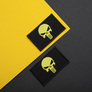 Set of chevrons 2 pcs with Velcro PUNISHER yellow skull 5x8 cm, фото 5 Set of chevrons 2 pcs with Velcro PUNISHER yellow skull 5x8 cm, фото 5