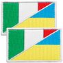 A set of 2 chevrons with Velcro Flag of Ukraine and the Italy 5x8 cm, фото 1
