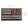 Set of chevrons 2 pcs with Velcro USA Flag khaki mirrored 5x8 cm, embroidered patch, фото 3