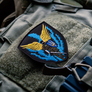 Chevron Velcro patch Angel Armed Forces of Ukraine 7.6x9.3 cm, embroidered patch, фото 3 Chevron Velcro patch Angel Armed Forces of Ukraine 7.6x9.3 cm, embroidered patch, фото 3