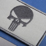 Набор шевронов 2шт с липучкой PUNISHER Череп Каратель серый, вышитый патч 5х8 см, фото 8 Набор шевронов 2шт с липучкой PUNISHER Череп Каратель серый, вышитый патч 5х8 см, фото 8