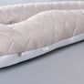 Наволочка на П-подушку зі стібкою для вагітних та відпочинку 140х75х20 см з блискавкою св.сіра/біла, фото 5