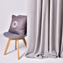 Solid-colored curtain fabric Shell св/сіра, фото 1