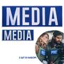 Набор шевронов 2 шт с липучкой MEDIA 9х25 + 4,5х12,5 см синий, для медиа, прессы и журналистов, фото 11