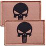 Set of two Punisher skull punisher patches with Velcro, embroidered, 5x8 cm, фото 1 Set of two Punisher skull punisher patches with Velcro, embroidered, 5x8 cm, фото 1