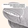 Подушка для кормления диванчик 60х70х16 см хлопок антиалергенное волокно, для удобства мамы, с молнией горошок сірий, фото 7