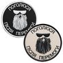 Set of chevrons 2 pcs on velcro Shave after victory 8 cm black and beige, фото 1 Set of chevrons 2 pcs on velcro Shave after victory 8 cm black and beige, фото 1