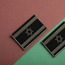 Set of chevrons 2 pcs with velcro Flag of Israel black 5x8 cm, embroidered patch, patch with embroidery, фото 8