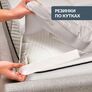 Наматрацник IDEIA ДАБЛ з резинками по кутках 160x200 см захисний антиалергенний супер щільний сірий, фото 4