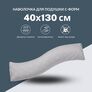 Pillowcase S-Form TM IDEIA 40х130 см горошок на сірому, фото 4