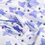 Тканина ситець дитячий Зірочки на білому фіолет, фото 2