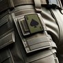 Set of chevrons 2 pcs on velcro Card Ace of Spades 5x8 cm, embroidered patch patch, фото 6