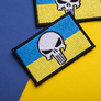 Набор шевронов 2 шт с липучкой ЧЕРЕП Карателя на Флаге Украины, Флаг Украины, вышитый патч нашивка 5х8 см, фото 6 Набор шевронов 2 шт с липучкой ЧЕРЕП Карателя на Флаге Украины, Флаг Украины, вышитый патч нашивка 5х8 см, фото 6