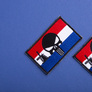 Set of chevrons 2 pcs with Velcro Punisher`s skull on the Flag of the Netherlands, Flag of the Netherlands, patch 5x8 cm, фото 6 Set of chevrons 2 pcs with Velcro Punisher`s skull on the Flag of the Netherlands, Flag of the Netherlands, patch 5x8 cm, фото 6
