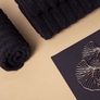 Terry towel 50x80 Wave density 450 g/m2 cotton чорний, фото 11