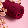 Terry towel 50x80 Wave density 450 g/m2 cotton бордо, фото 5