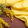 The fabric is solid color Aria linen V-1540 жовтий, фото 3 The fabric is solid color Aria linen V-1540 жовтий, фото 3