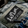 Set of 2 chevrons with Velcro JOIN or DIE black 5x8 cm, embroidered patch, фото 2 Set of 2 chevrons with Velcro JOIN or DIE black 5x8 cm, embroidered patch, фото 2