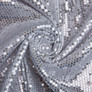 Трикотаж пайетка 228 гр/м2, блестящая, блестящая ткань для вечерней одежды срібло на білому, фото 1