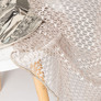 Ткань тюль жаккард Соты V-J1440 беж, фото 4 Ткань тюль жаккард Соты V-J1440 беж, фото 4