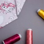 Тканина бязь ранфорс для постільної білизни, бавовна, 130 гр/м2, 240 см 8919 Єдиноріг рожевий, фото 3