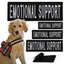 Набір шевронів 4 шт з липучкою Emotional Support, для службових собак, для кінологів, кінологічна служба, нашивка, вишитий патч, шеврон, емоційна підтримка, фото 1
