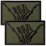 2Pcs Subdued Shaka Hand Patch, Embroidered Skeleton Shaka Hand, Aloha Tactical Patches for Military Backpack, Tactical Vest, Military Helmet, Dog Vest Harness, Hook and Loop Aloha, Surf Patch, 2x3", фото 1 2Pcs Subdued Shaka Hand Patch, Embroidered Skeleton Shaka Hand, Aloha Tactical Patches for Military Backpack, Tactical Vest, Military Helmet, Dog Vest Harness, Hook and Loop Aloha, Surf Patch, 2x3", фото 1