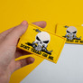 Набор шевронов 2 шт с липучкой Змея Череп карателя, Don`t Tread On Me, Punisher, желтый вышитый патч шеврон нашивка, липучка, 5х8 см, фото 2