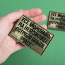 Set of chevrons 2 pcs with velcro Everything is possible, the impossible takes more time, pixel 5x8 cm, embroidered patch patch chevron velcro, фото 2