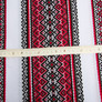 Ткань декоративная Анастасия с орнаментом красно-черная, этнический узор, фото 4