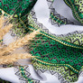 Decorative fabric Tiffany with green ornament, ethnic pattern, фото 4