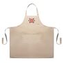 Фартук универсальный с этно вышивкой и карманом, водоотталкивающий, хлопок, большой размер, для женщин и мужчин. беж, фото 1