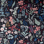 Тканина декоративна КВІТИ бавовна з водовідштовхувальним просоченням, для скатертин, штор, декору V-001 чорна, фото 3