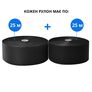 Sew-On Black Hook and Loop Tape, 10 cm Roll by IDEIA | Reinforced, Durable Velcro Tape for Sewing Clothes, Bags, Shoes | Hook and Soft Side (25m Roll) чорна, фото 7