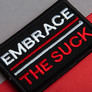 Набір шевронів 2 шт з липучкою Embrace the suck 5х8 см вишитий патч шеврон нашивка, фото 7