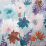 Cotton flannel fabric, 240 cm wide, 160 g/m², blue floral pattern, фото 3