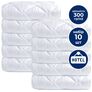 Winter blanket 10 pcs 200x220 cm IDEIA, antiallergenic, white, warm blanket, for hotels and home, фото 1