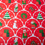 Ranfors coarse calico fabric M11321/1 сніговички червоні, фото 2 Ranfors coarse calico fabric M11321/1 сніговички червоні, фото 2
