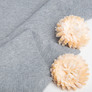 Knitted fabric Kashkorse, 130 cm wide, 300 g/m2, cotton сірий меланж №2, фото 6