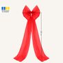 Decorative Christmas tree bow 65х200 cm large red tulle червоний , фото 4 Decorative Christmas tree bow 65х200 cm large red tulle червоний , фото 4
