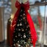 Decorative Christmas tree bow 65х200 cm large red tulle червоний , фото 7 Decorative Christmas tree bow 65х200 cm large red tulle червоний , фото 7