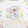 Flannel Cotton Fabric, 180 cm, 155 g/m², Children`s Print 10-0668 GREY, soft fabric for bedding and swaddles, фото 5