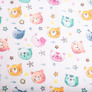 Тканина фланель бавовна, 180 см, 155 гр/м2, дитячий принт 10-0672 MULTI, м`яка тканина для постільної білизни, пелюшок, фото 2