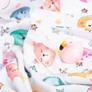 Тканина фланель бавовна, 180 см, 155 гр/м2, дитячий принт 10-0672 MULTI, м`яка тканина для постільної білизни, пелюшок, фото 4